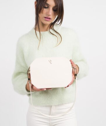 Bolso de piel zerua crudo frontal