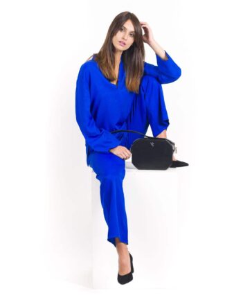 Bolso de piel zerua negro sentada