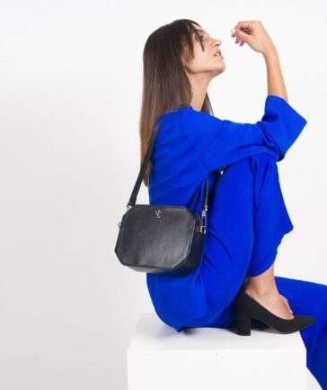 Bolso de piel zerua negro perfil