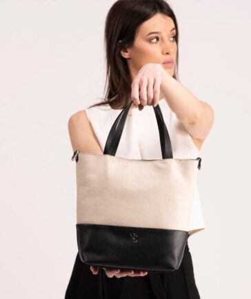 BOLSO DE PIEL OCEAN MINI NEGRO DETALLE