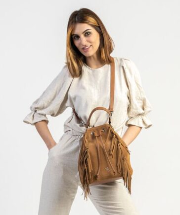 Bolso de piel Paradise cuero detalle